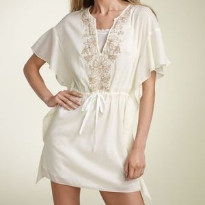 Free People Prickly Poppy Drawstring Tunic Dress